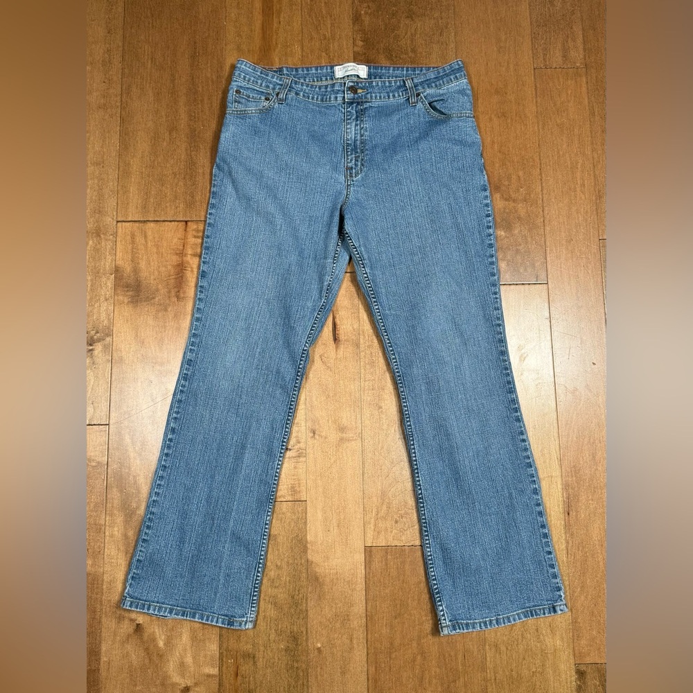Levi-Strauss Signature Misses Stretch Mid Rise Boot Cut Jeans Wmns 16 Medium Vtg